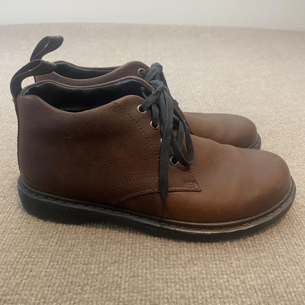 Dr. Martens Barnie Boots Mens 9 Womens 10‎ Brown Leather Chukka Ankle Grunge y2k